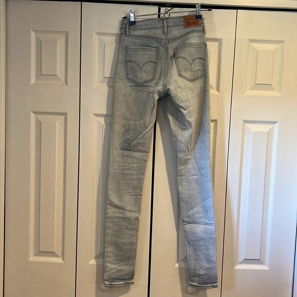 Levi’s 721 High Rise Skinny Distressed Jeans Light Blue 26 - Picture 6 of 6